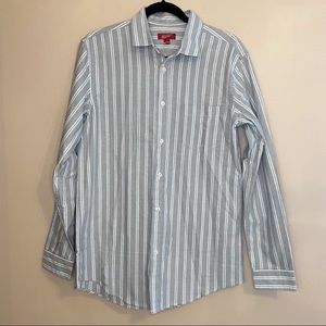NWOT ARIZONA JEAN COMPANY STRIPED BUTTON-DOWN LONG SLEEVE SHIRT